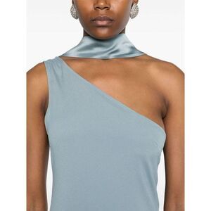 TALLER MARMO One-Shoulder Halter Neck Gown Women CLEAR BLUE Dresses